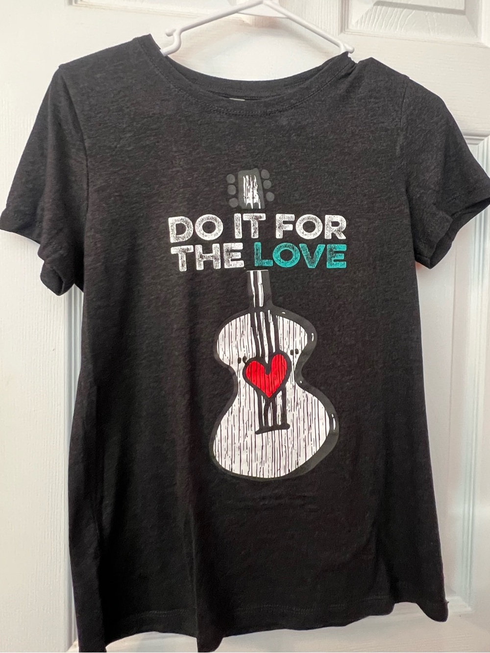 “Do It For The Love" Guitar Graphic Tee -  dark gray